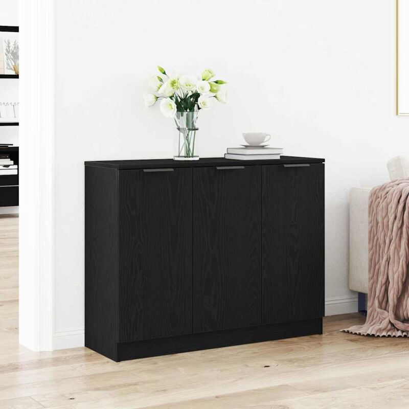 Sideboard Black 90.5 X 30 X 70 Cm Engineered Wood Vidaxl
