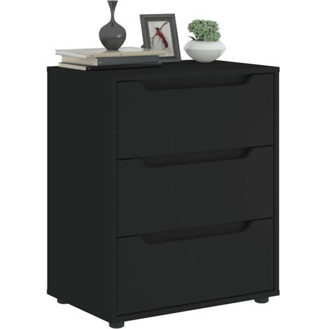 vidaXL Sideboard "VISNES" Black 60x40x73 cm Engineered Wood