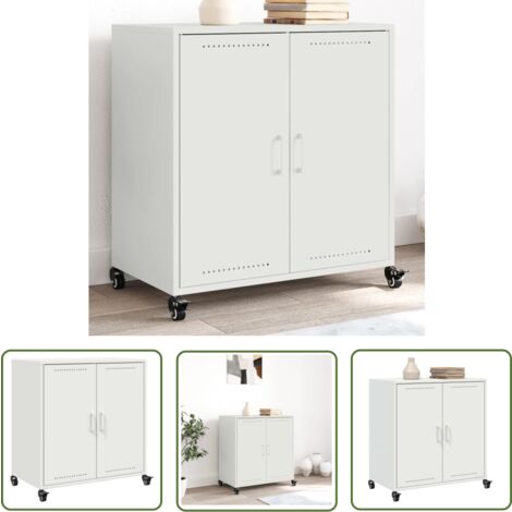 vidaXL Sideboard Weiß 68,5x39x72 cm Stahl