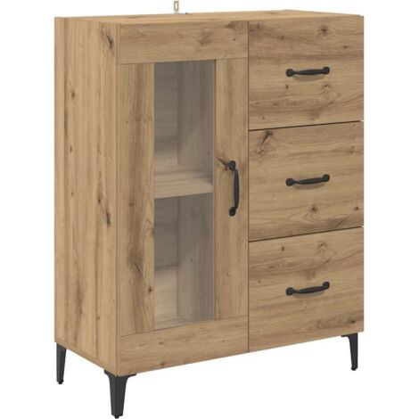 vidaXL  Sideboard  with Drawer Artisan Oak 69.5 x 34 x 90 cm
