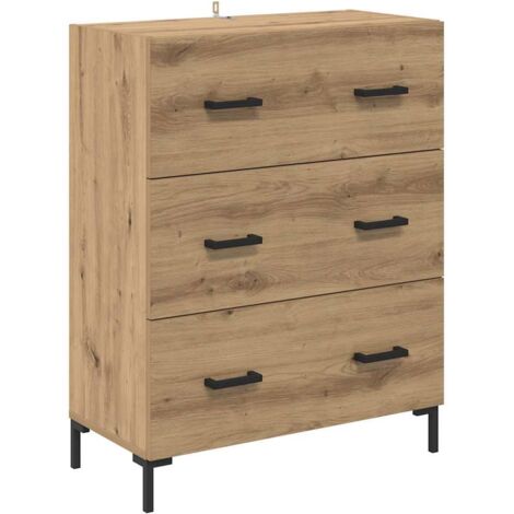 vidaXL  Sideboard  with Drawer Artisan Oak 69.5 x 34 x 90 cm