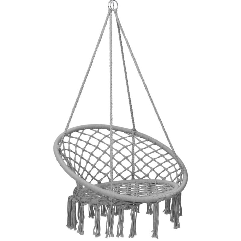 

Vidaxl - Silla colgante hamaca columpio 80 cm gris - Gris