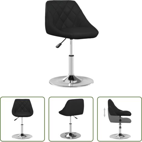 vidaXL Silla de cocina -  Taburete de barra de cocina cuero sintético negro