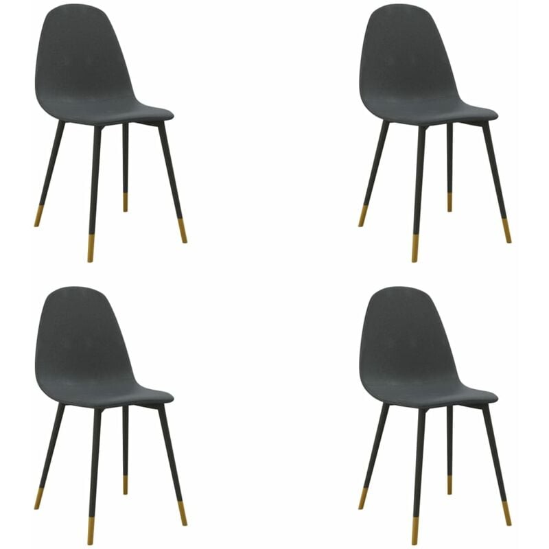 

vidaXL Sillas de comedor tela 4 uds gris oscura - Gris