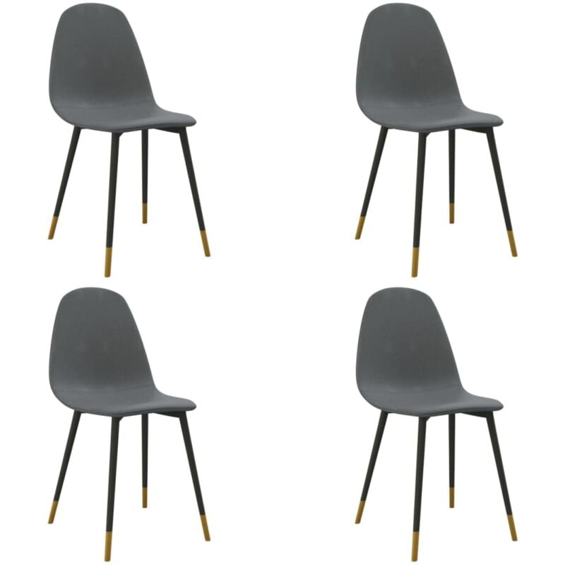 

vidaXL Sillas de comedor tela 4 uds gris claro - Gris