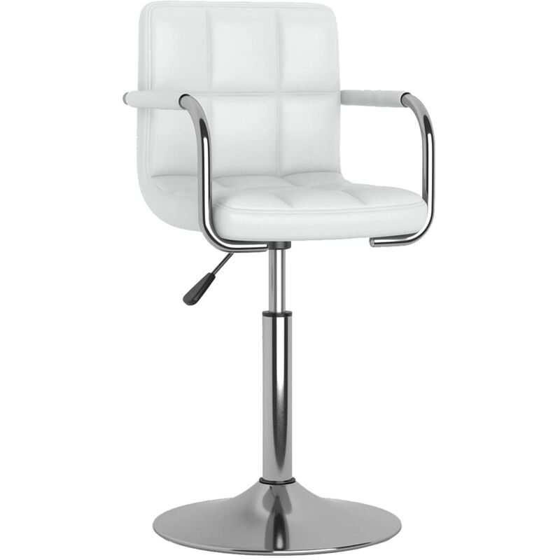 

vidaXL Silla de comedor giratorias cuero sintético blanco - Blanco