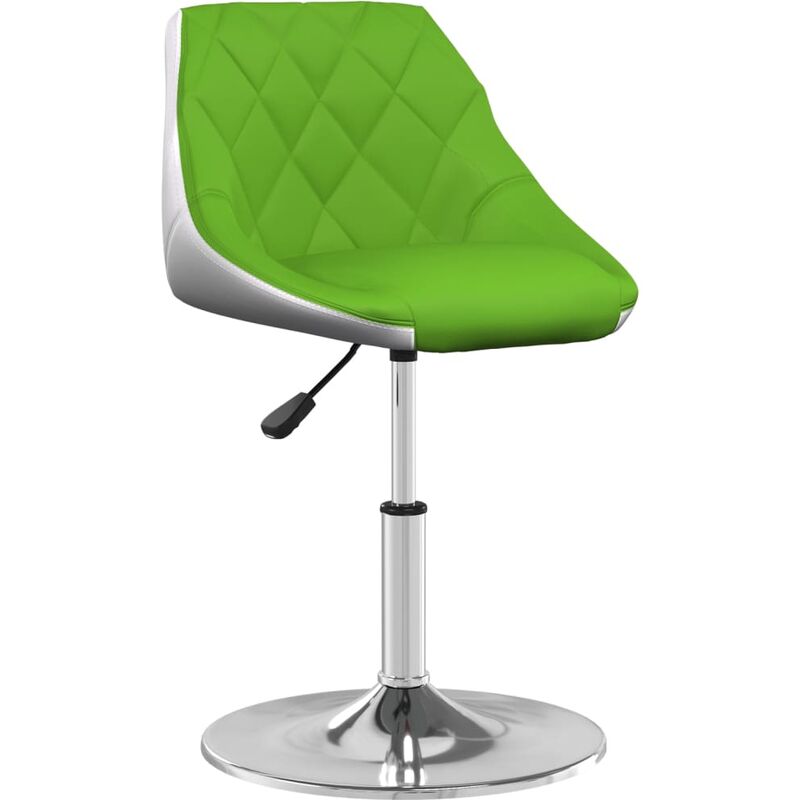 

vidaXL Silla de comedor cuero sintético verde y blanco - Verde