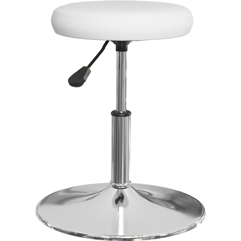 

vidaXL Silla de comedor de cuero sintético blanco - Blanco