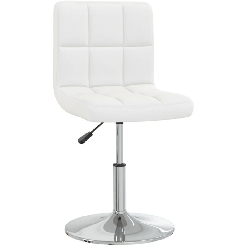 

vidaXL Silla de comedor de cuero sintético blanco - Blanco