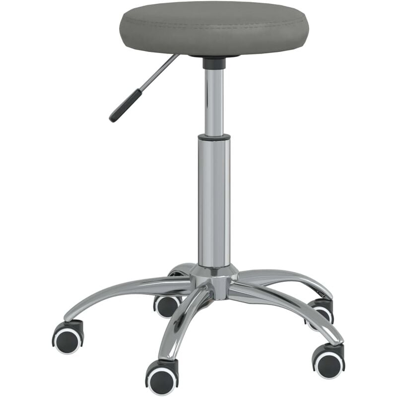 

vidaXL Silla de comedor de cuero sintético gris - Gris