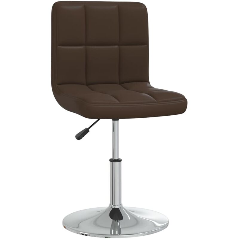 

vidaXL Silla de comedor de cuero sintético marrón - Marrón