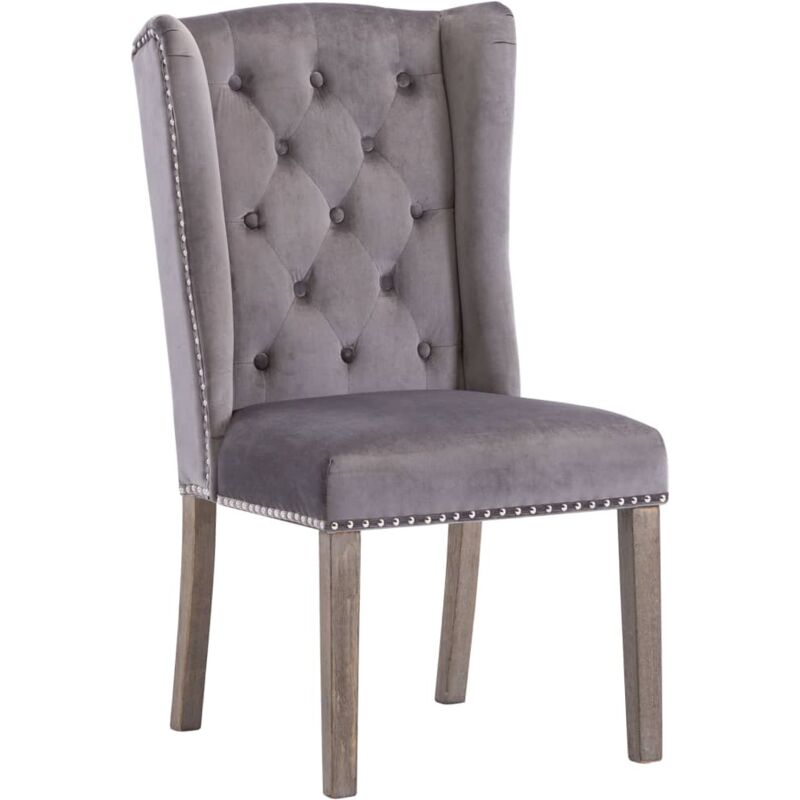 

vidaXL Silla de Comedor de Terciopelo Gris - Gris