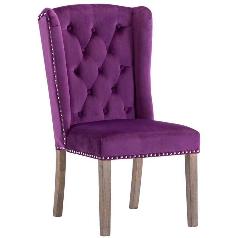 

vidaXL Silla de Comedor de Terciopelo Morado - Púrpura