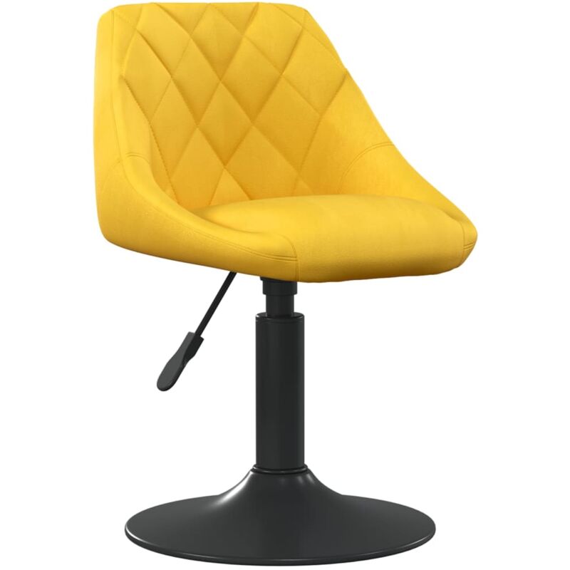 

Silla de comedor de terciopelo amarillo mostaza - Amarillo - Vidaxl