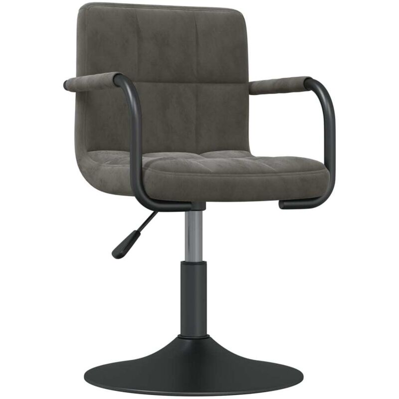 

vidaXL Silla de comedor de terciopelo gris oscuro - Gris