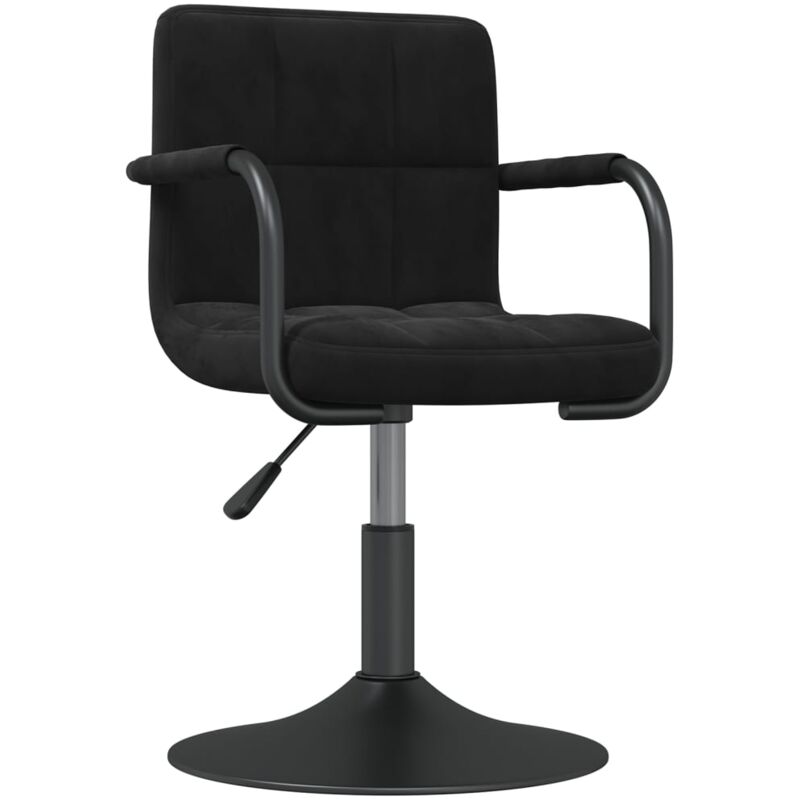 

vidaXL Silla de comedor de terciopelo negro - Negro