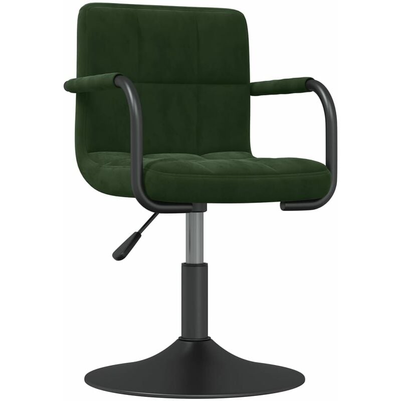 

vidaXL Silla de comedor de terciopelo verde oscuro - Verde