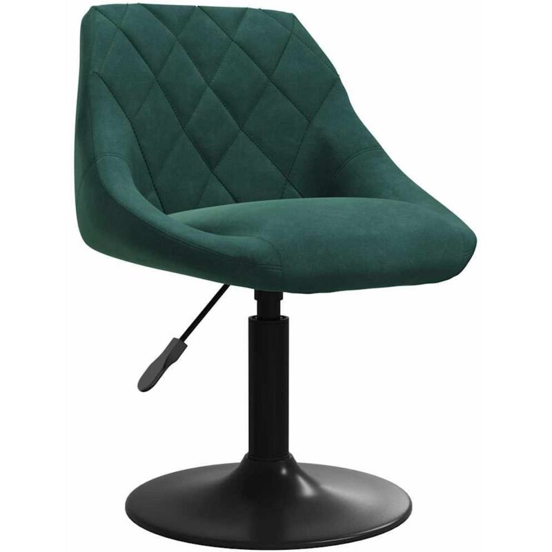 

Silla de comedor de terciopelo verde oscuro - Verde - Vidaxl