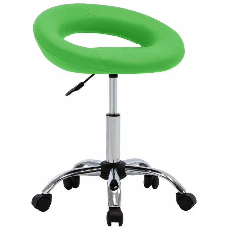 

vidaXL Silla de comedor giratoria cuero sintético verde - Verde