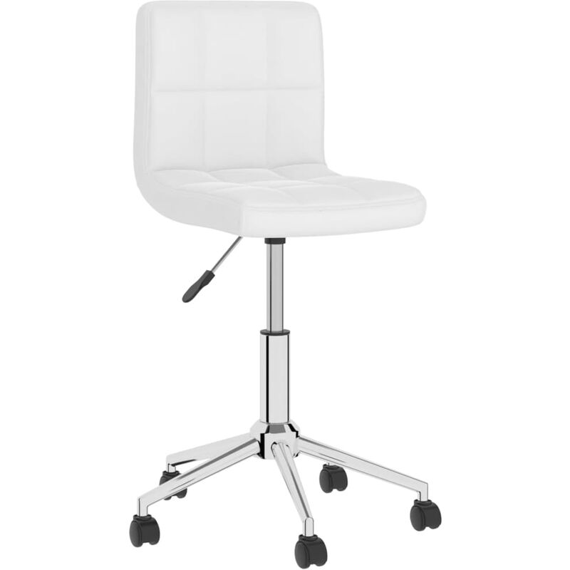 

vidaXL Silla de comedor giratoria cuero sintético blanco - Blanco