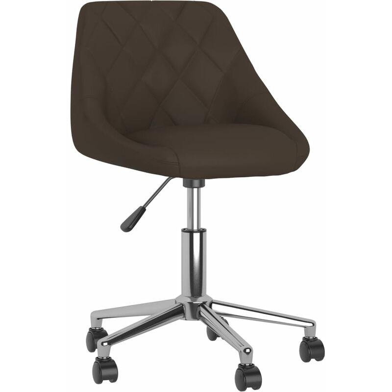 

vidaXL Silla de comedor giratoria cuero sintético marrón - Marrón