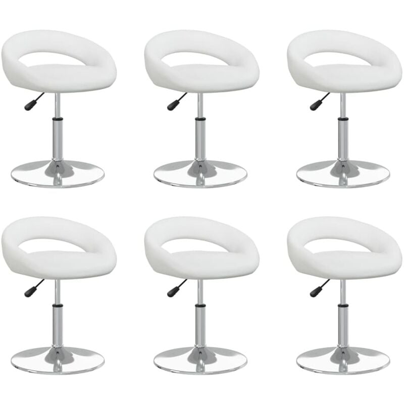 

Sillas de comedor giratorias cuero sintético 6 uds blanco - Blanco - Vidaxl