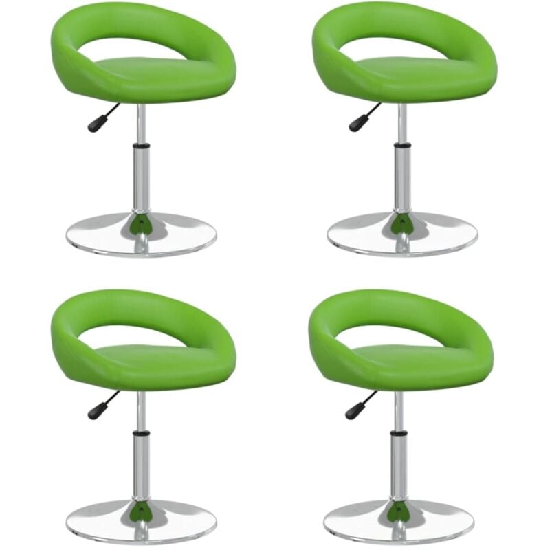 

vidaXL Sillas de comedor giratorias cuero sintético 4 uds verde - Verde