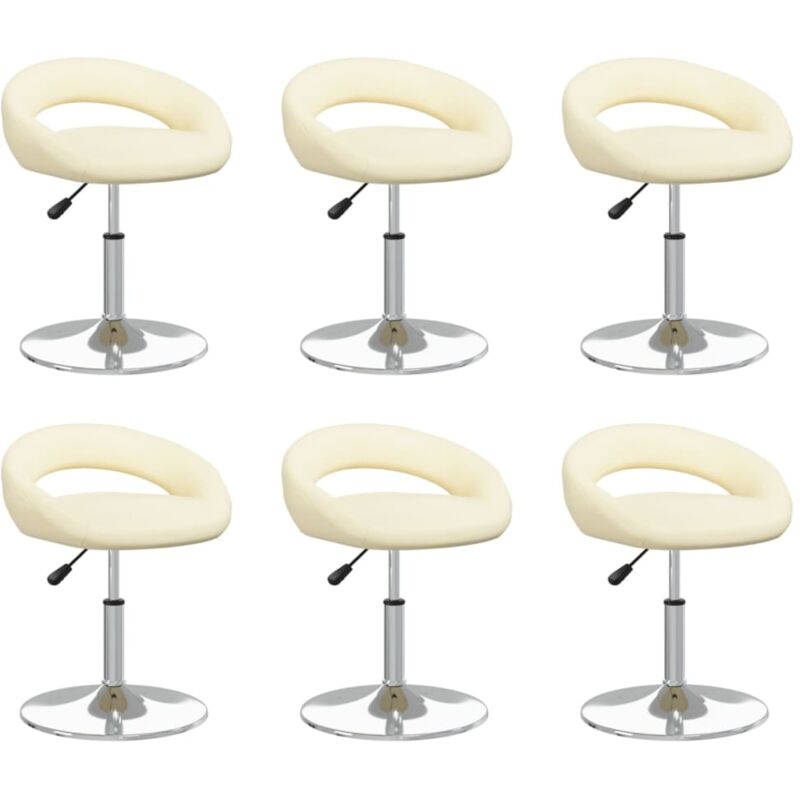 

Sillas de comedor giratorias cuero sintético 6 uds color crema - Crema - Vidaxl