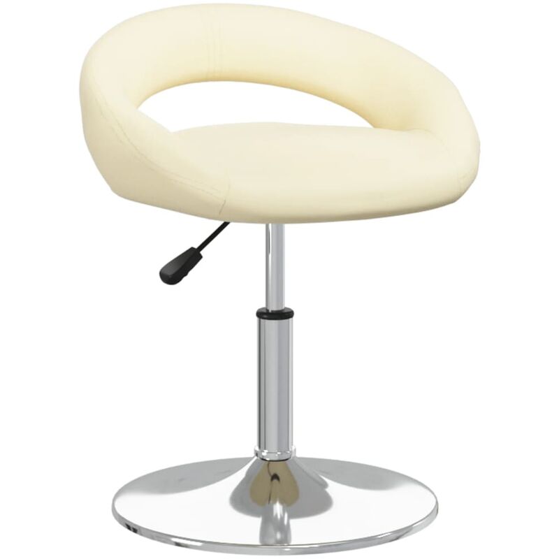 

Silla de comedor giratoria cuero sintético crema - Crema - Vidaxl