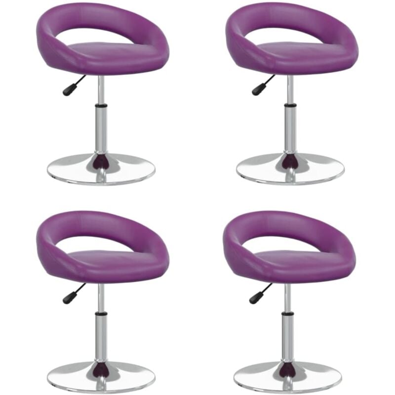 

Sillas de comedor giratorias cuero sintético 4 uds morado - Púrpura - Vidaxl