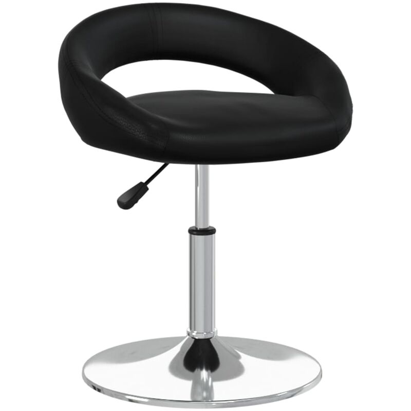 

Silla de comedor giratoria cuero sintético negro - Negro - Vidaxl