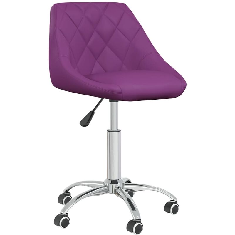 

vidaXL Silla de comedor giratoria de cuero sintética morado - Púrpura