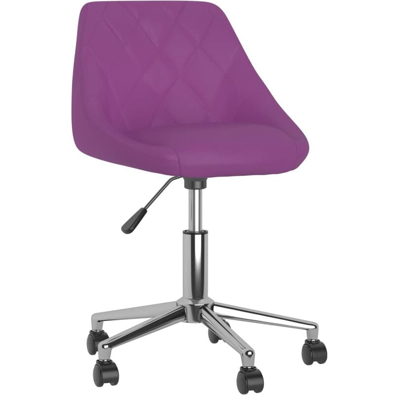 

vidaXL Silla de comedor giratoria de cuero sintética morado - Púrpura