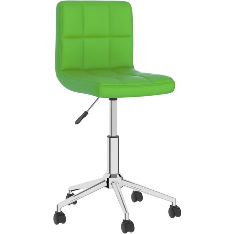 

vidaXL Silla de comedor giratoria de cuero sintética verde - Verde