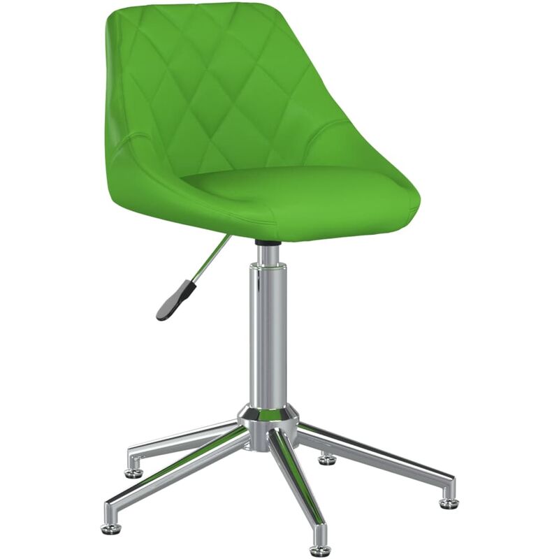 

vidaXL Silla de comedor giratoria de cuero sintética verde - Verde