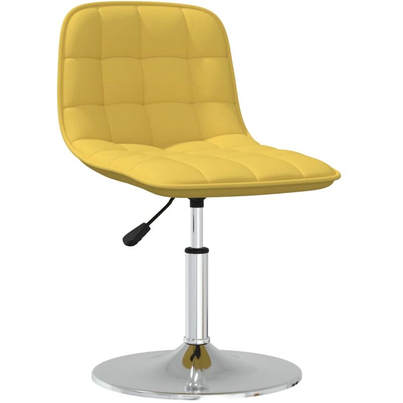 

vidaXL Silla de comedor giratoria de tela amarilla mostaza - Amarillo