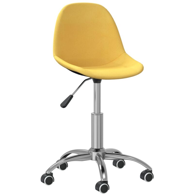 

vidaXL Silla de comedor giratoria de tela amarilla mostaza - Amarillo