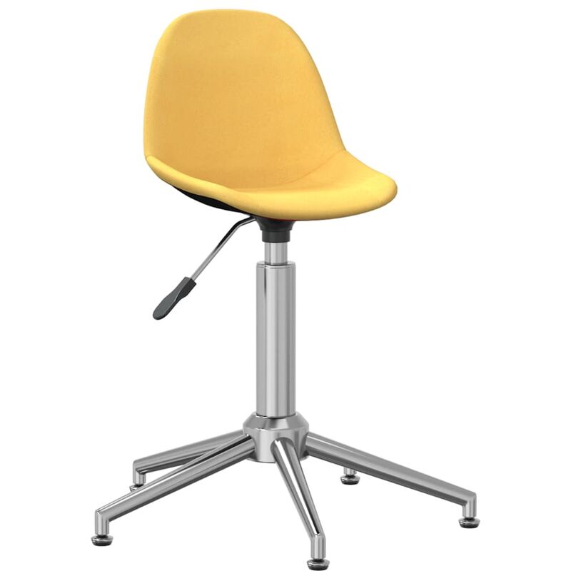 

vidaXL Silla de comedor giratoria de tela amarilla mostaza - Amarillo