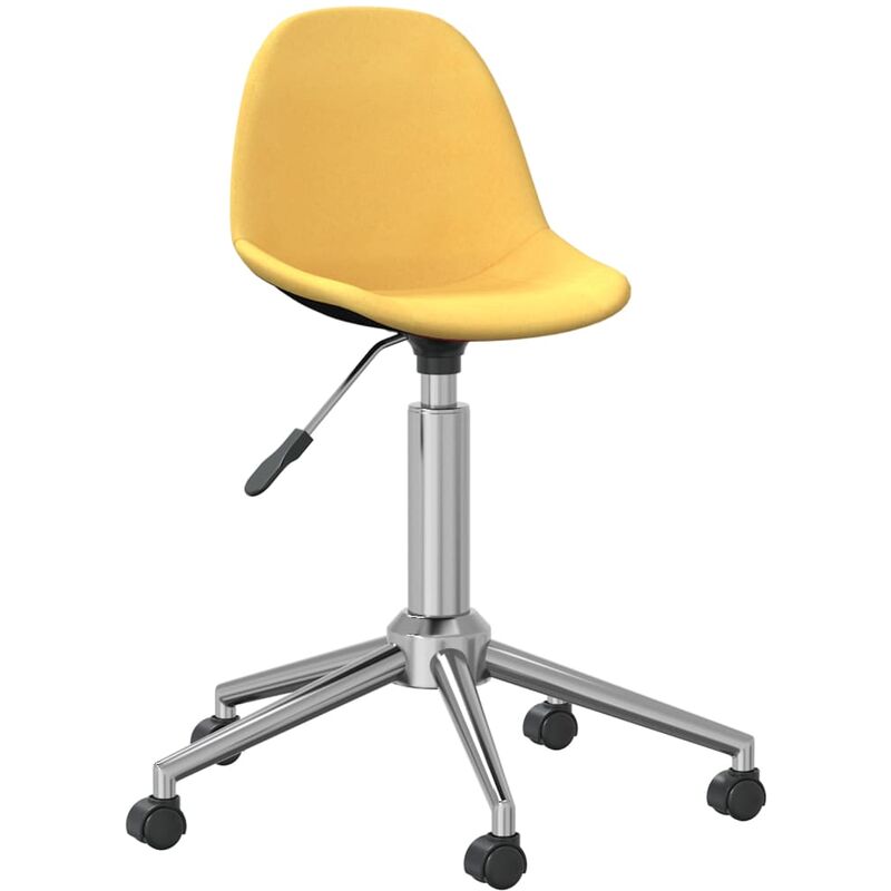 

vidaXL Silla de comedor giratoria de tela amarilla mostaza - Amarillo
