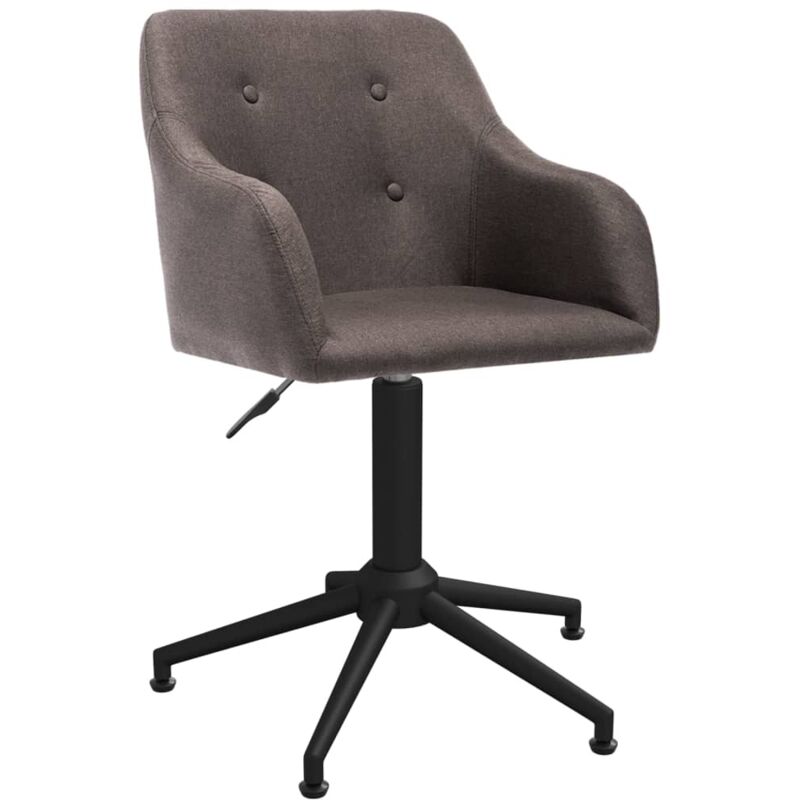 

vidaXL Silla de comedor giratoria de tela gris taupe - Gris Topo