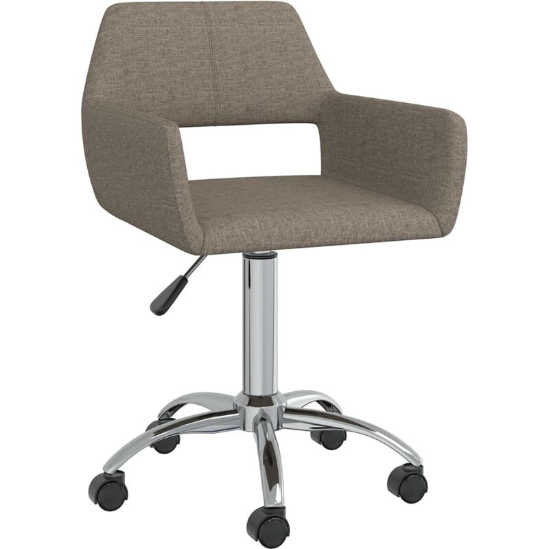 

vidaXL Silla de comedor giratoria de tela gris taupe - Gris Topo