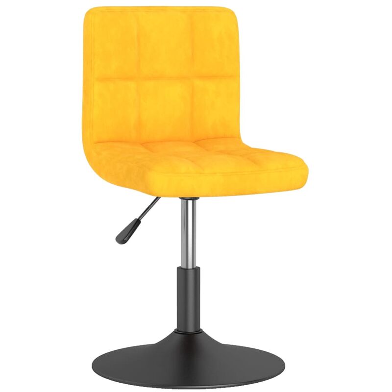 

Silla de comedor giratoria de terciopelo amarillo - Amarillo - Vidaxl
