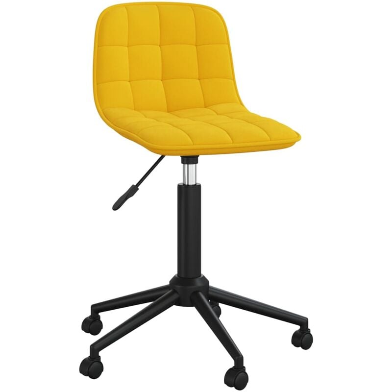 

vidaXL Silla de comedor giratoria de terciopelo amarillo - Amarillo