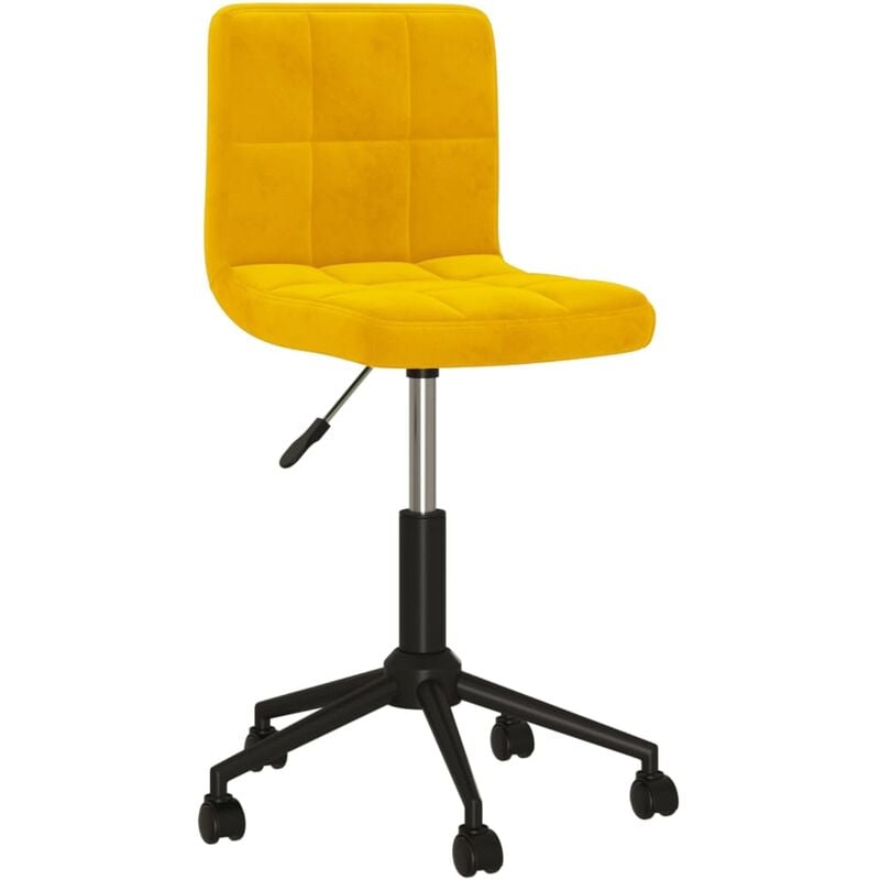 

vidaXL Silla de comedor giratoria de terciopelo amarillo mostaza - Amarillo