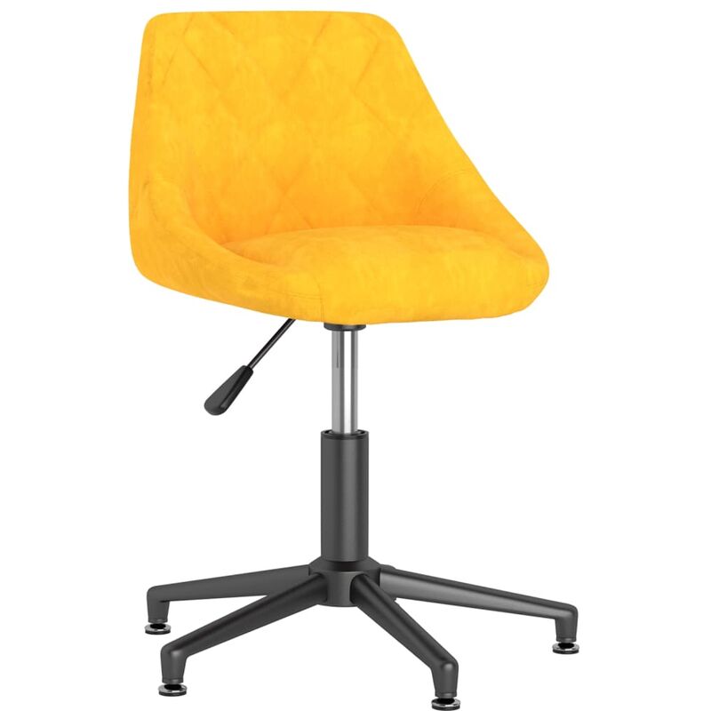 

vidaXL Silla de comedor giratoria de terciopelo amarillo mostaza - Rojo