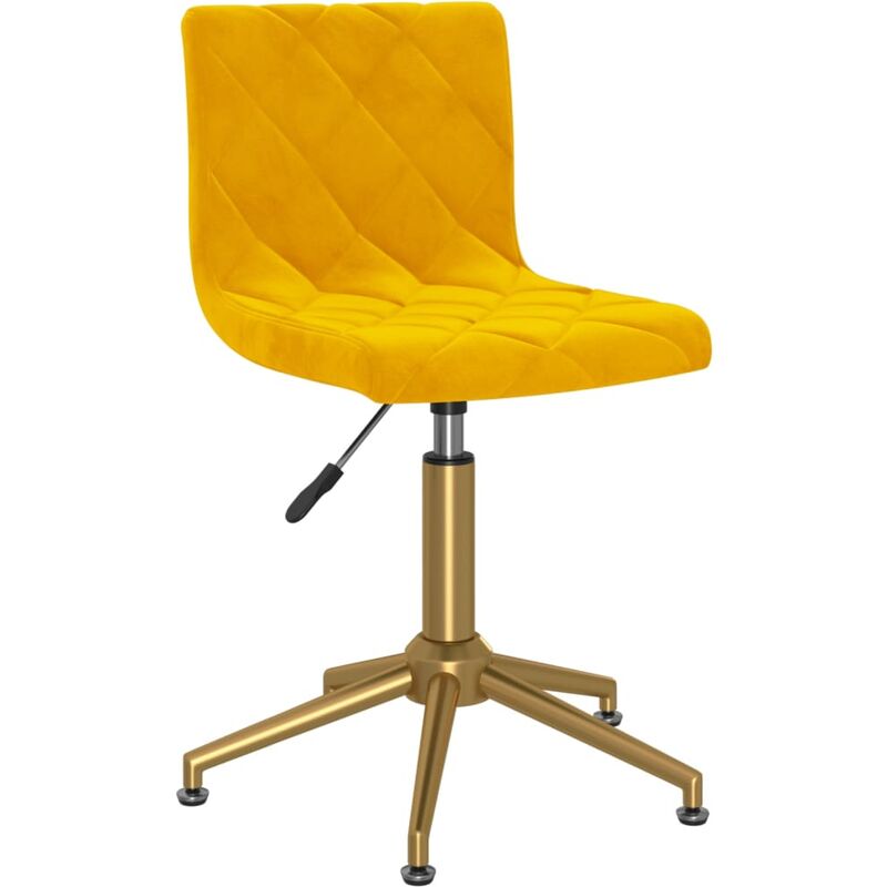 

vidaXL Silla de comedor giratoria de terciopelo amarillo mostaza - Amarillo