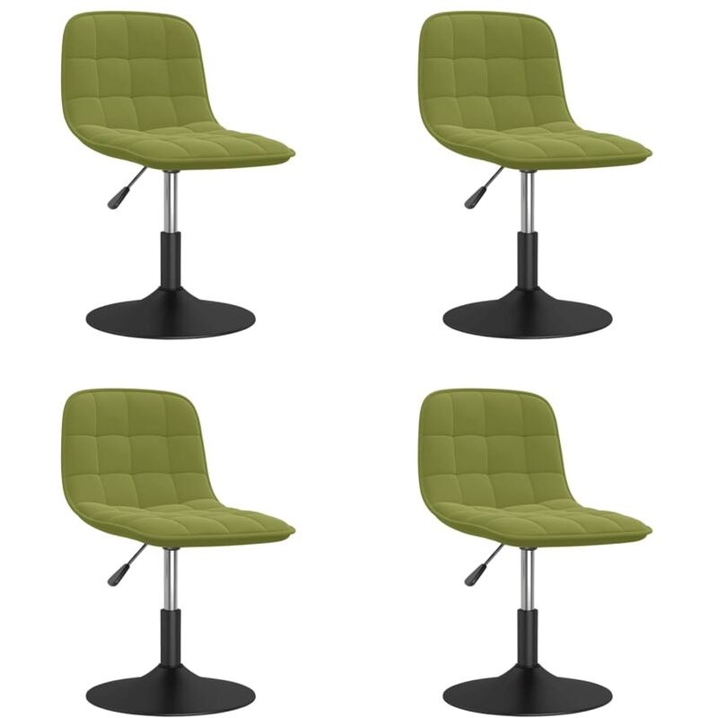 

vidaXL Sillas de comedor giratorias de terciopelo 4 uds verde claro - Verde