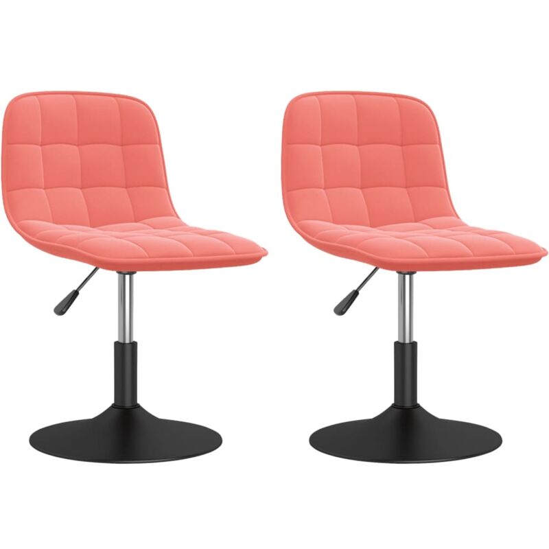 

vidaXL Sillas de comedor giratorias de terciopelo 2 uds rosa - Rosa