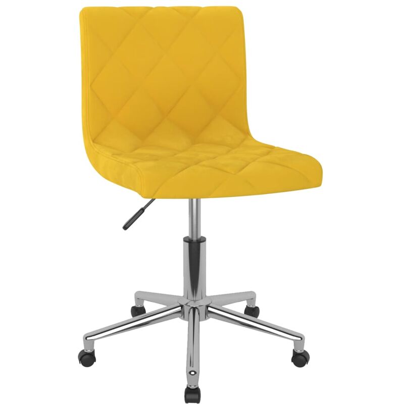 

vidaXL Silla de comedor giratoria de terciopelo amarillo mostaza - Amarillo