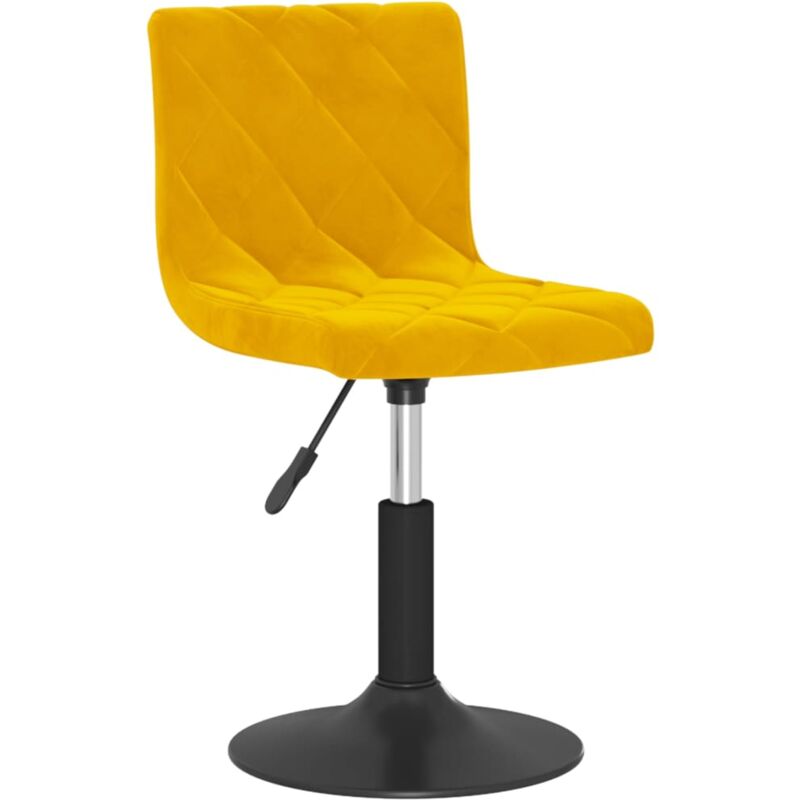 

vidaXL Silla de comedor giratoria de terciopelo amarillo mostaza - Amarillo